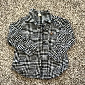 GAP Kids Monochrome Plaid Button Down Shirt